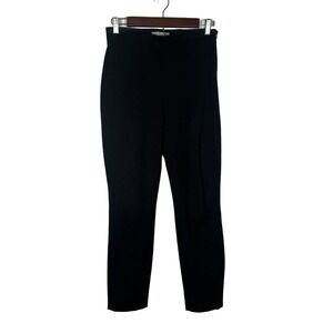 Everlane 4 Black Career‎ Pants Cotton Solid Side Zipper Skinny Ankle Trousers